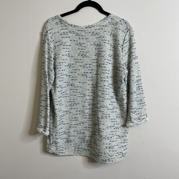 Massini Womens Hi Lo Tunic Top Size Medium Multicolor Long Sleeve - Picture 4 of 4